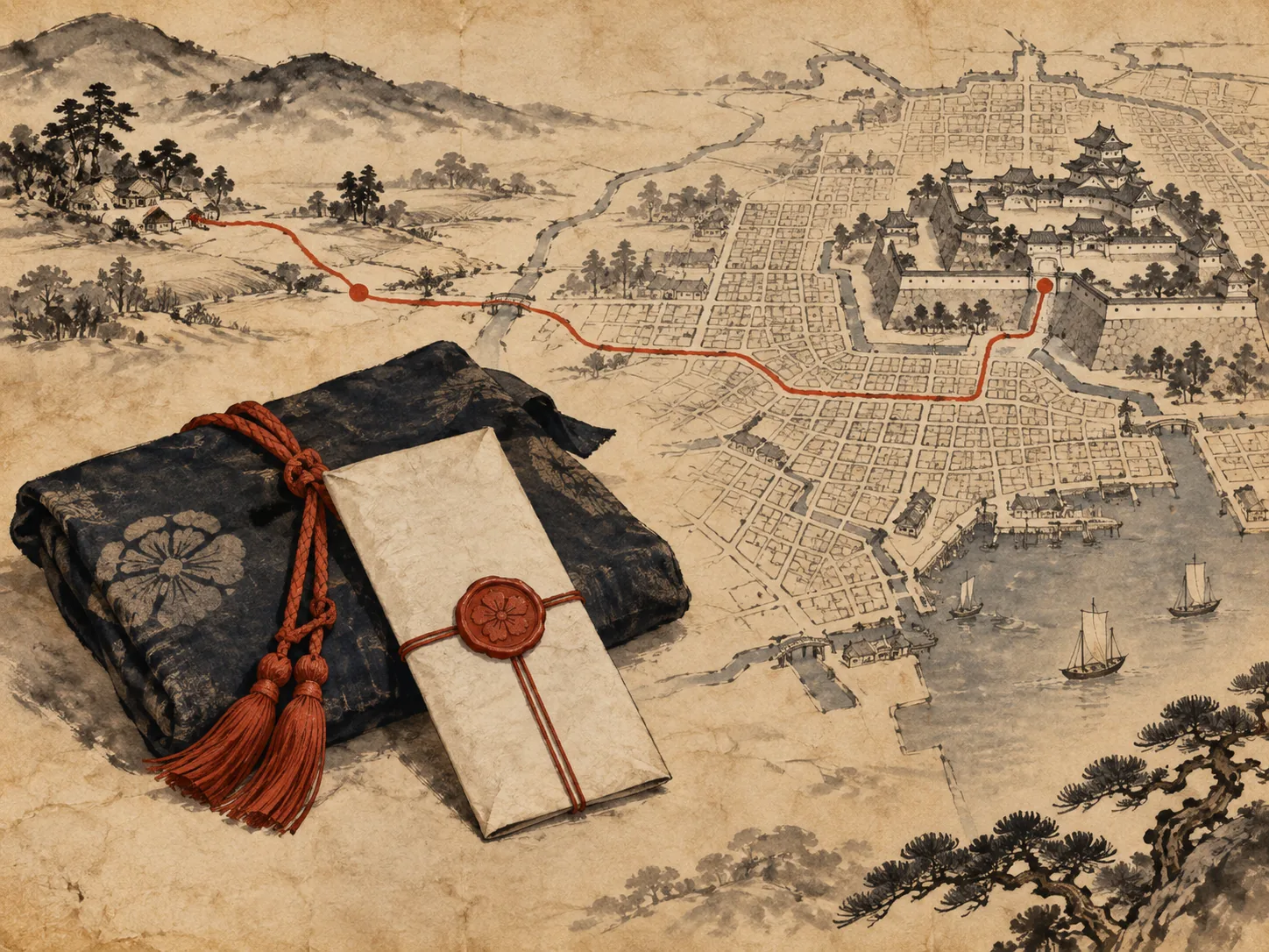 Sealed Succession Memorandum ink painting