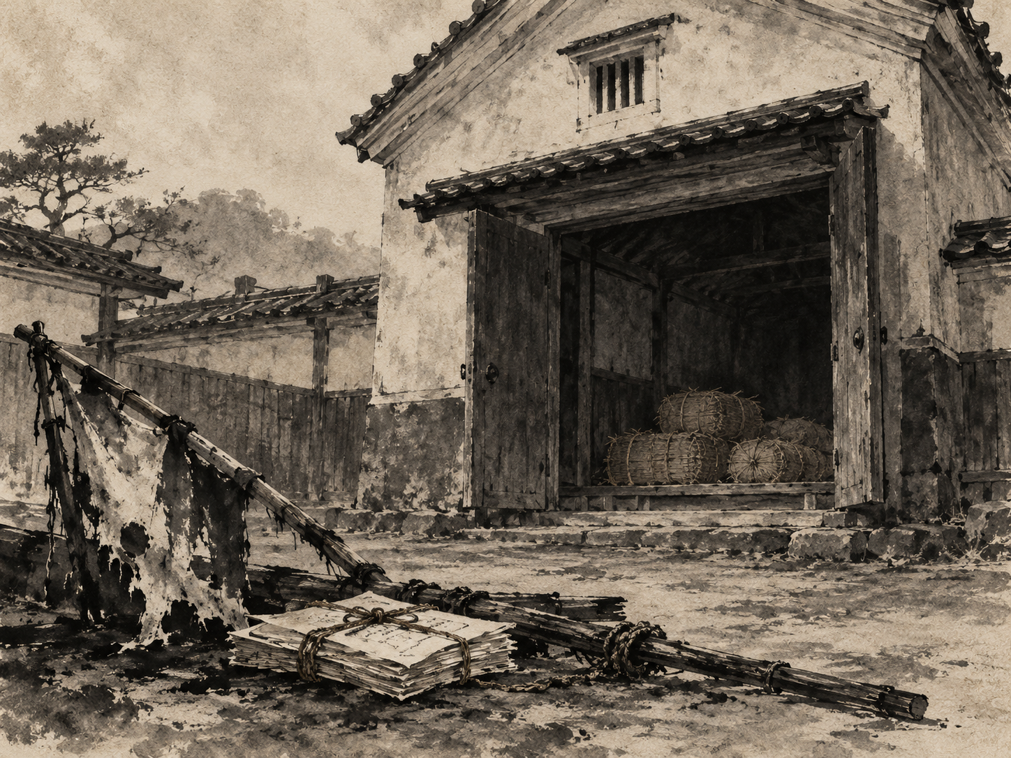 An uprising could not live on declarations alone. ink painting