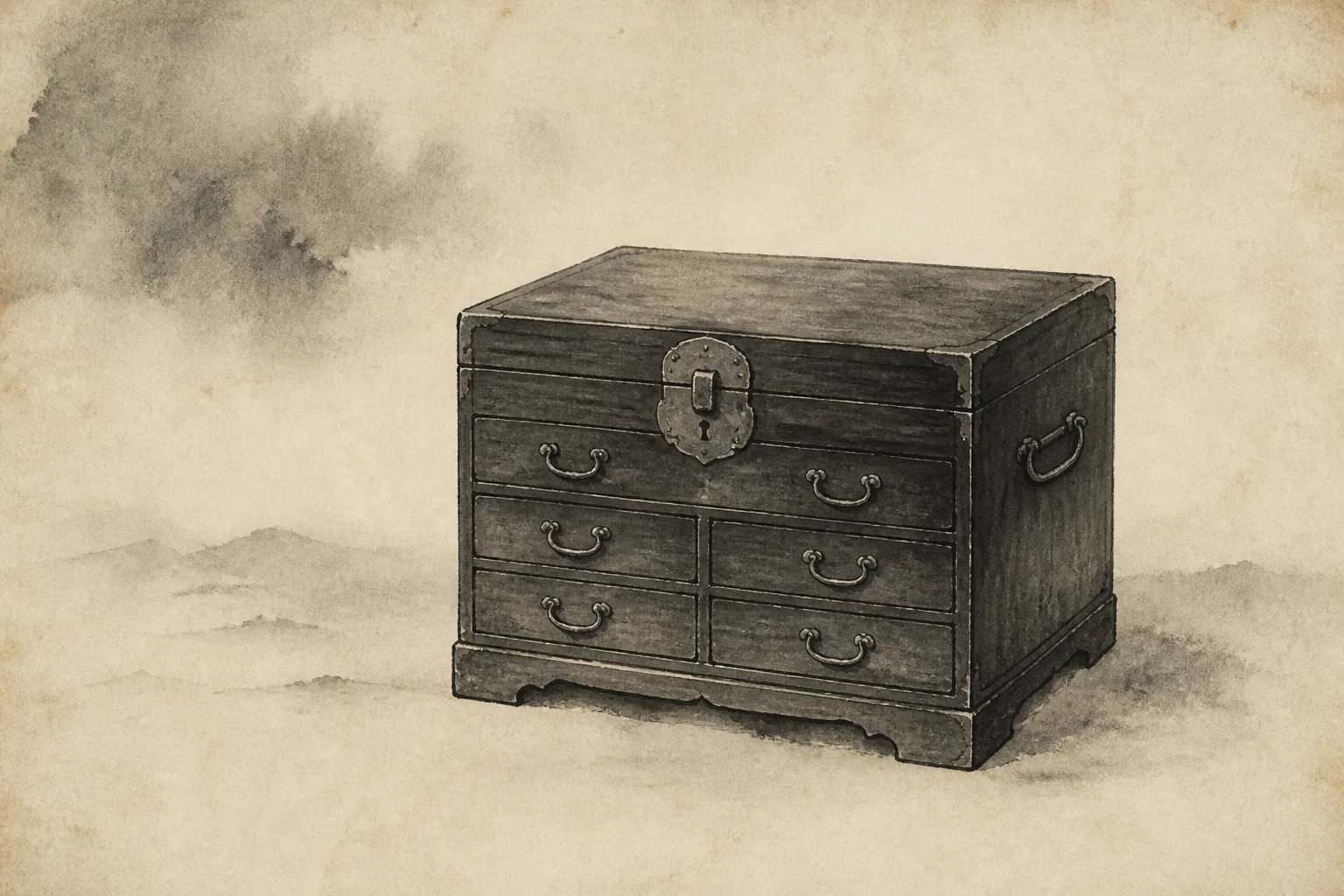 Growing Up Where Knowledge Was Applied to the Body ink painting