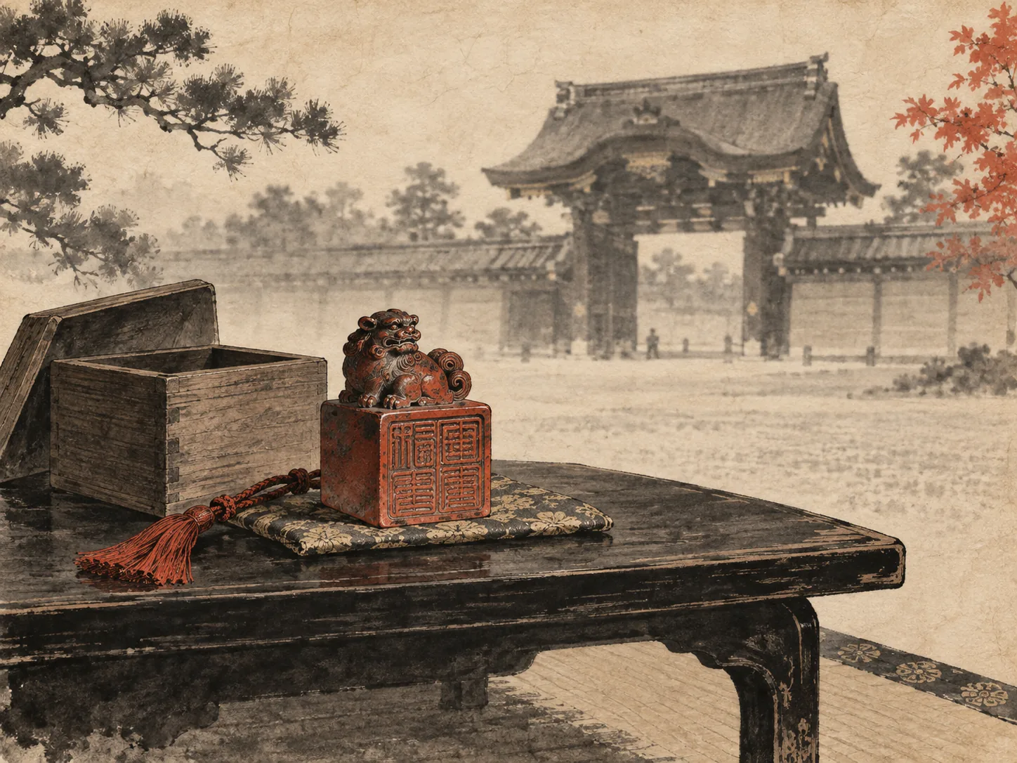 Kyoto Protector Seal ink painting