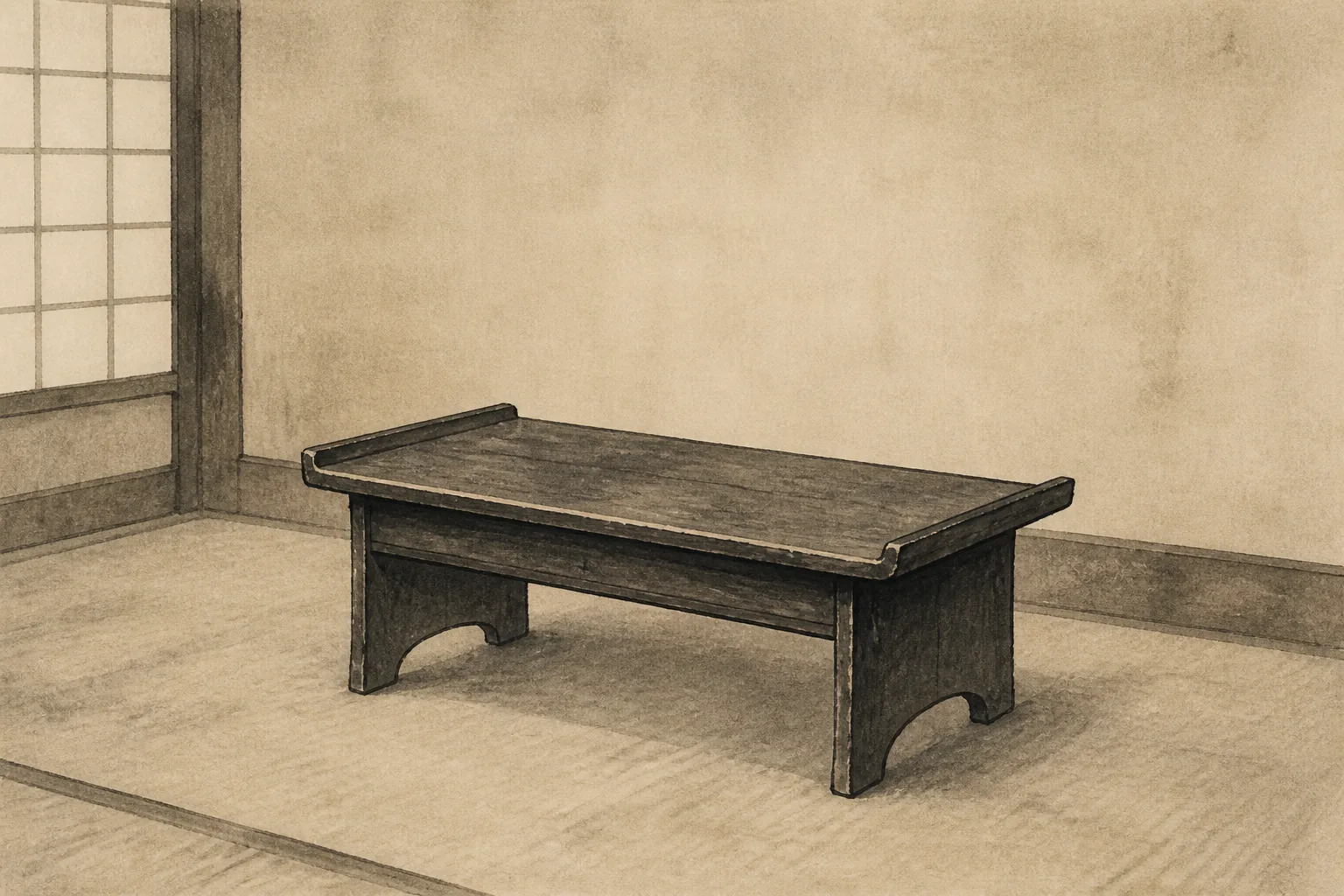 A teaching room passed literary and martial practice to children ink painting