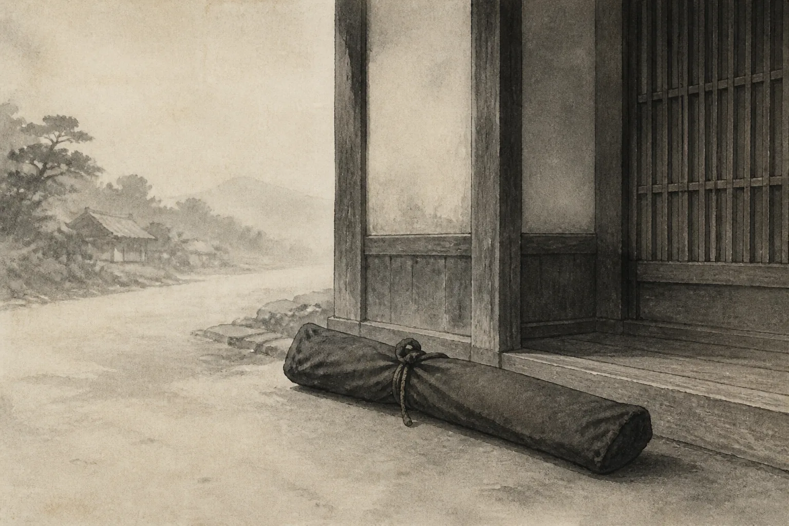 Carrying armor and entering unfamiliar schools were part of the education ink painting