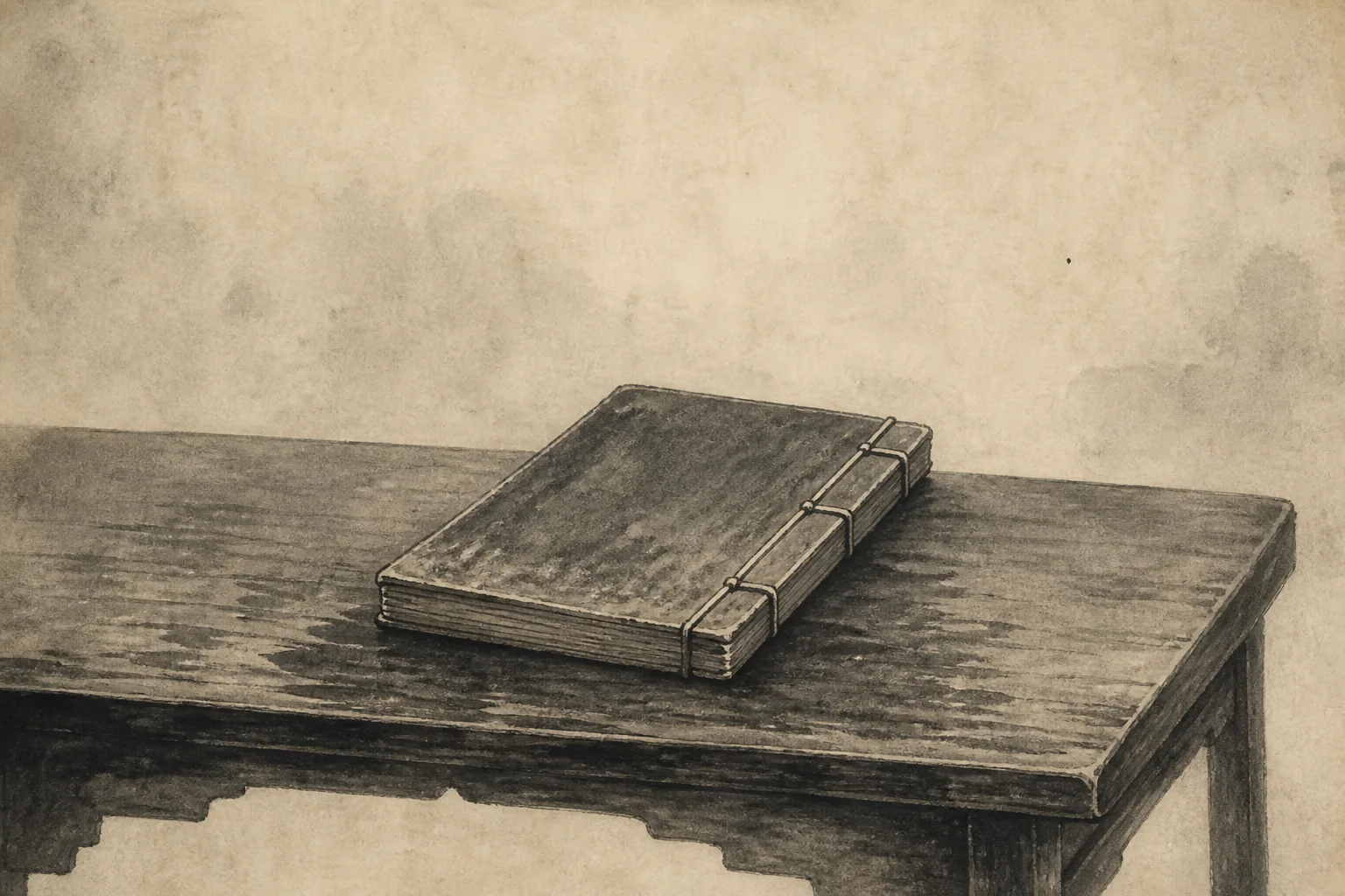 After surrender, weather, inns, and war damage enter a travel diary ink painting