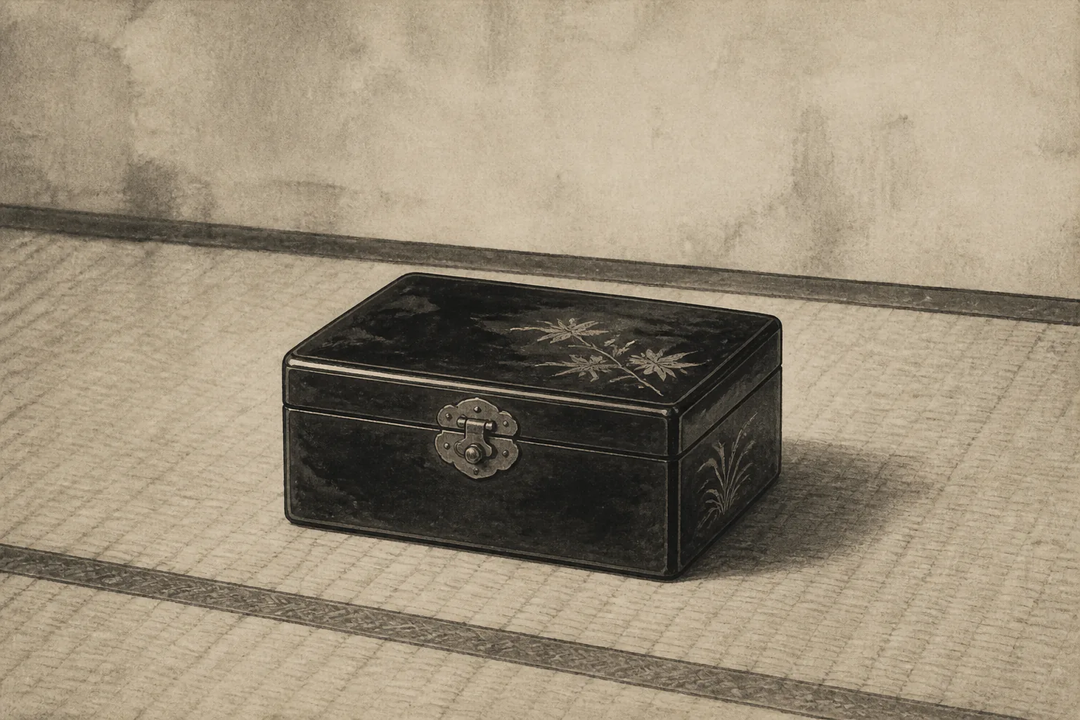 Writing and cloth belong to the work of an Iinuma household ink painting