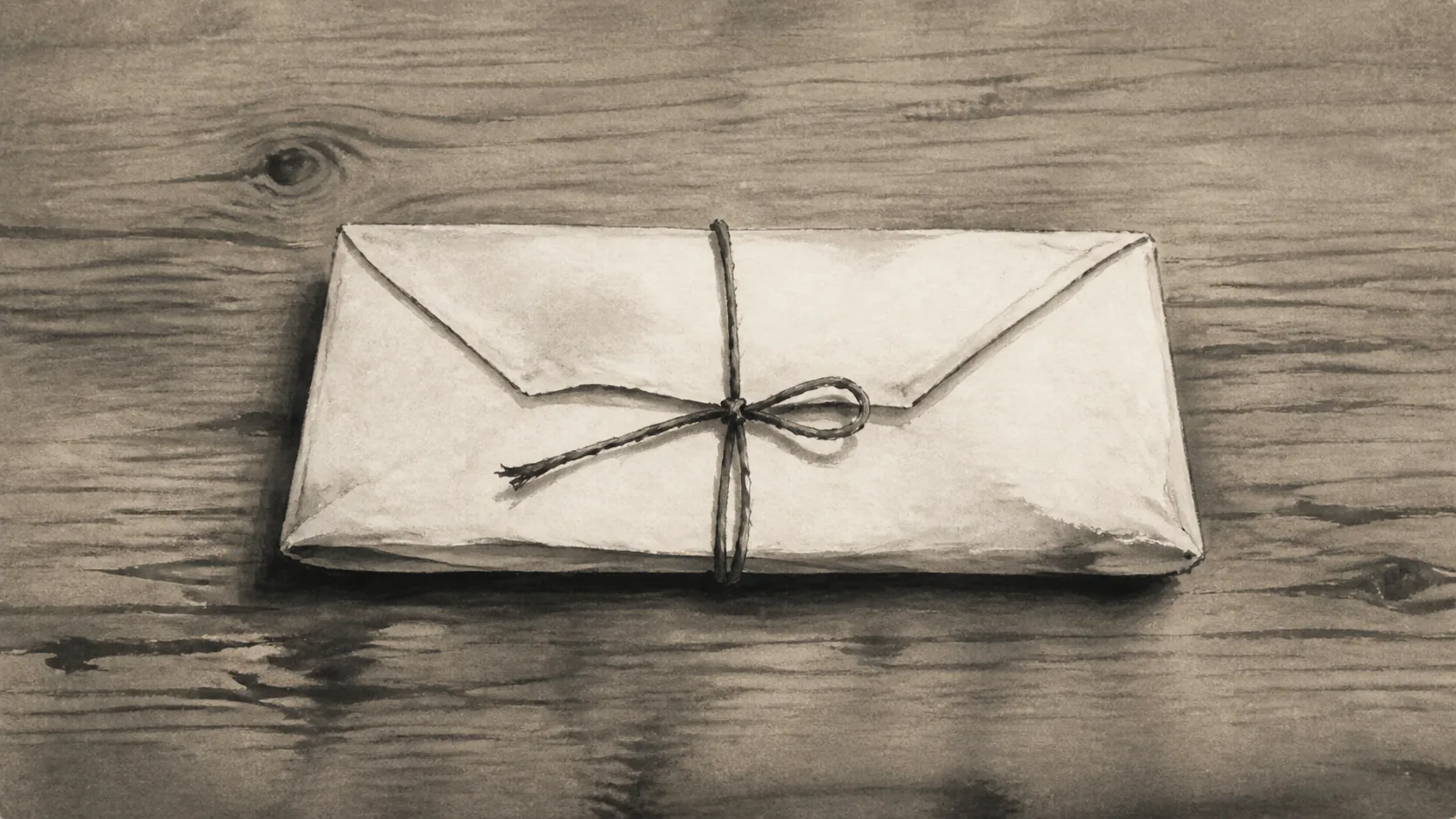 Words from confinement return to parcels, brushes, pigments, and a wife receiving them ink painting