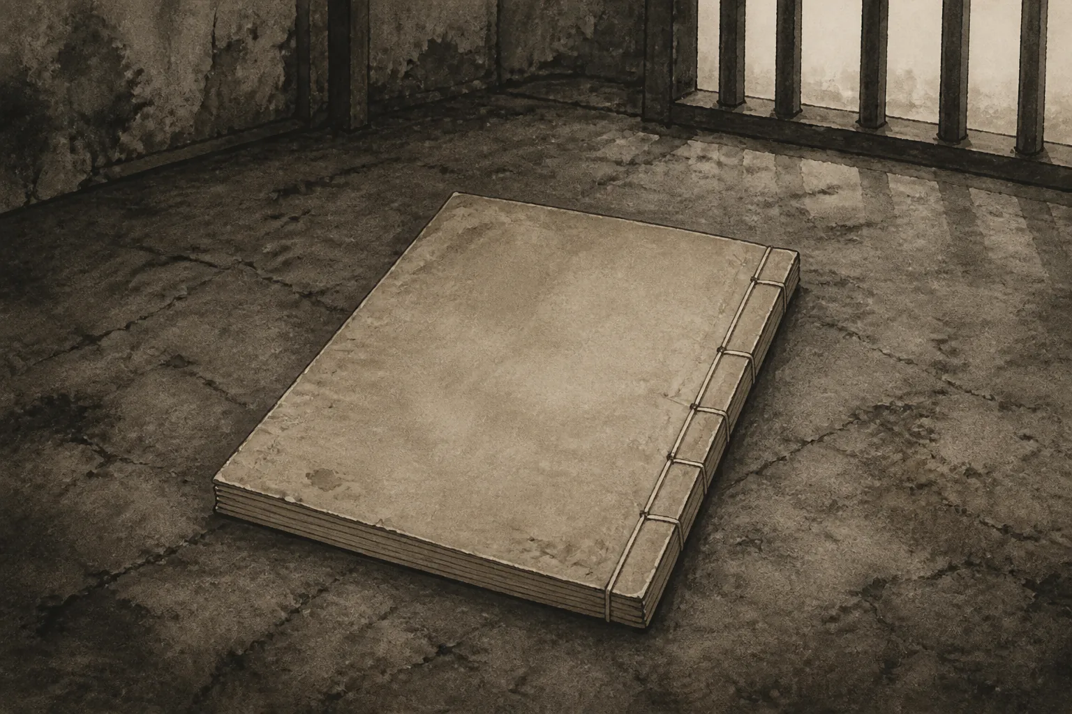 Writing in the Final Cell ink painting