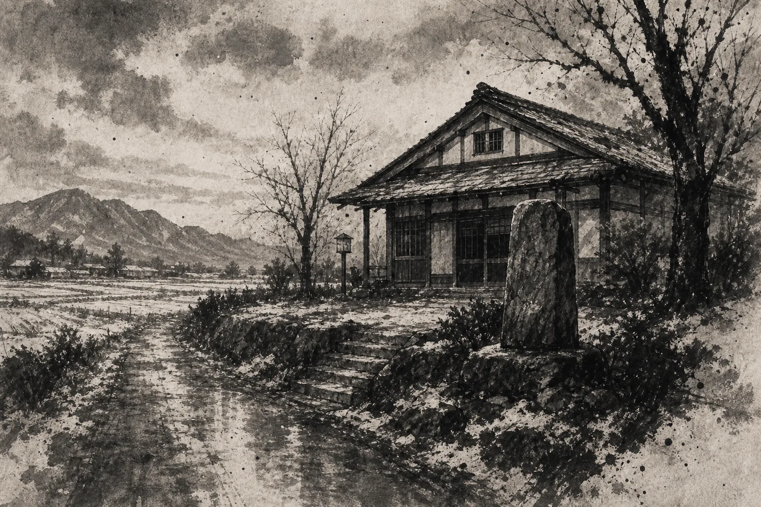 庄内・清河八郎記念館の墨絵